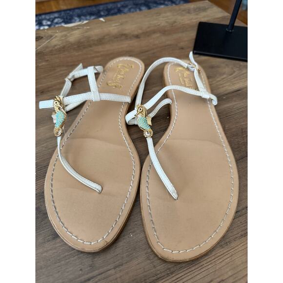 6/$25 Miss Trish For Target Seahorse Bedazzled Summer Sandals - Picture 1 of 8